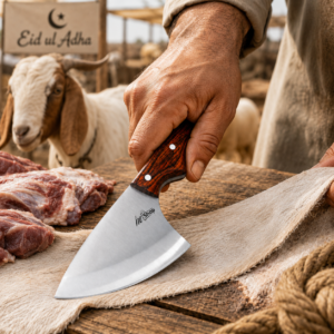4 inch stainless steel skinner knife with colourwood handle for qurbani and skinning