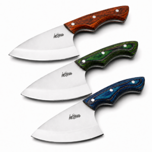 4 inch stainless steel skinner knife with colourwood handle for qurbani and skinning
