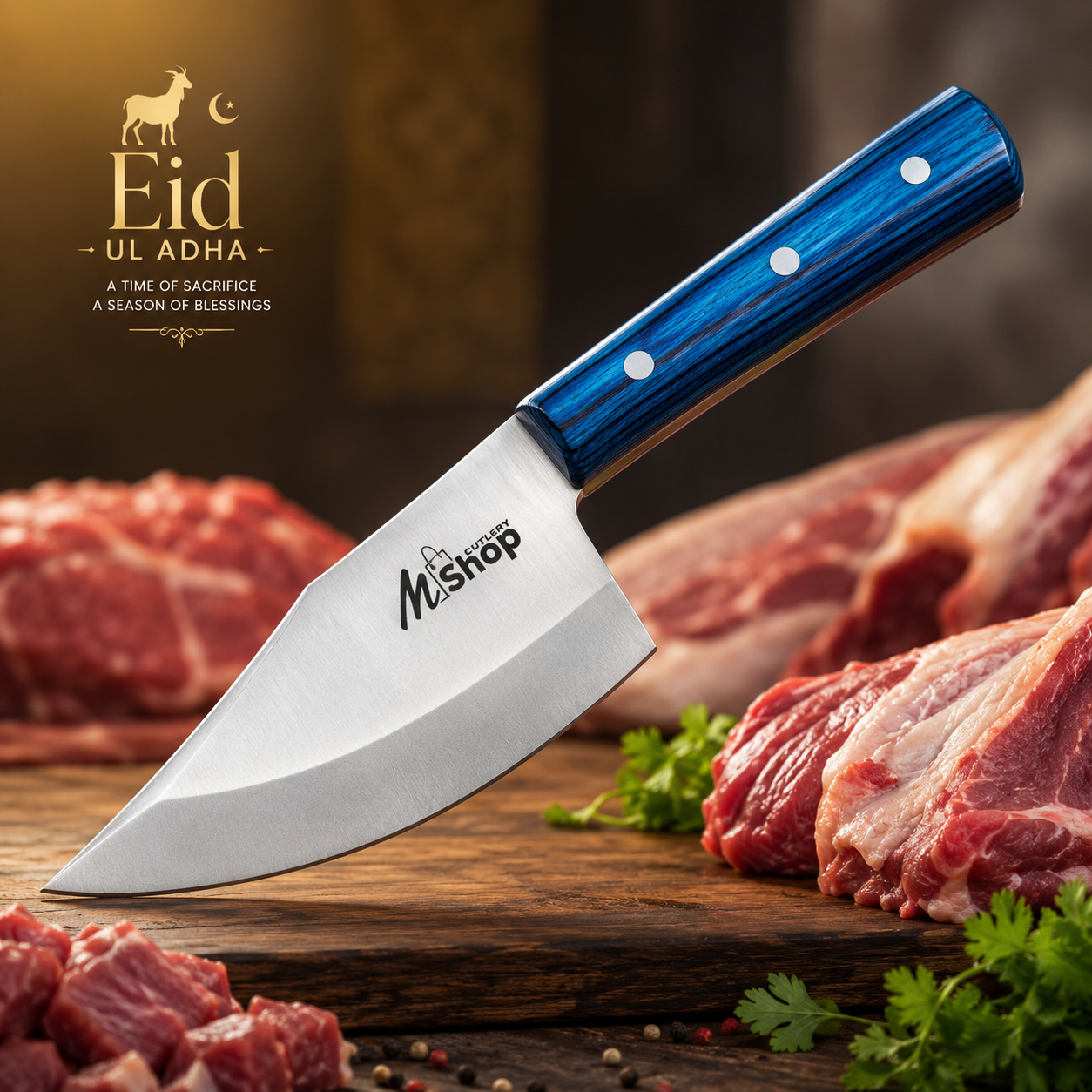 Butcher Skinning Knife 4 Mughal Cutlery — Qurbani Knife