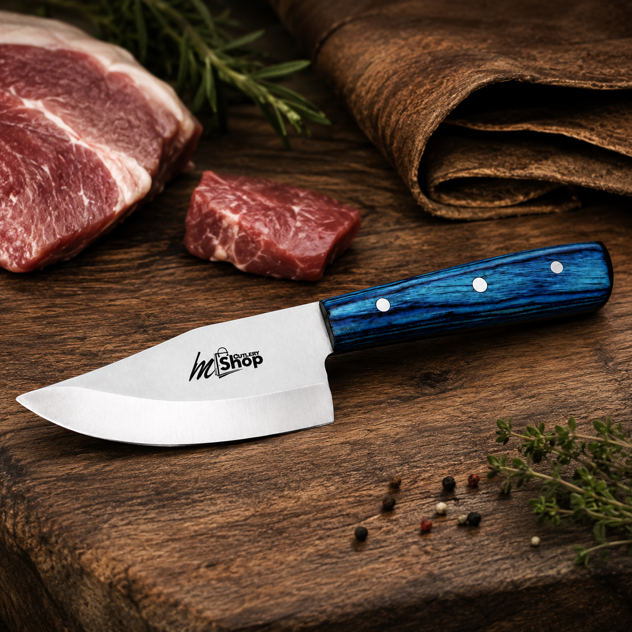 Skinner Knife with Mughal Cutlery