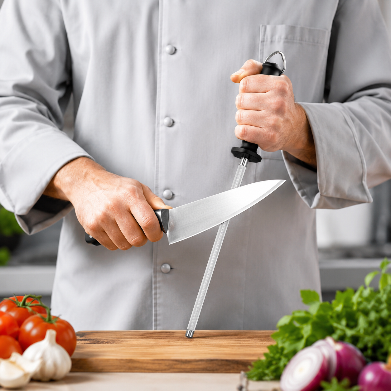 10 inches knife sharpner rod Mughal Cutlery Shop mughalcutlery.com stainless steel knife rod (1)