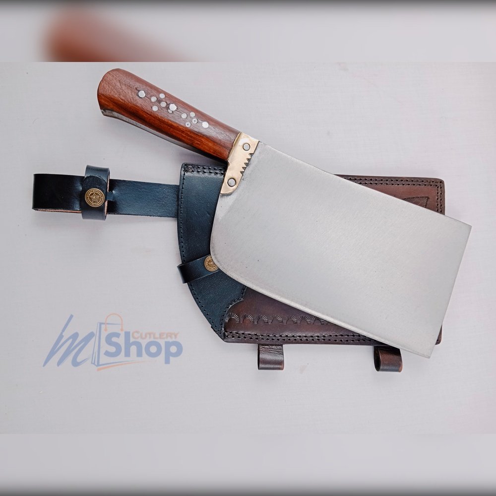 Daska Kamani Steel Toka Original Spring Steel with Honing Sharpening Rod and Leather Cover Mughal Cutlery Shop Wazirabad (6)