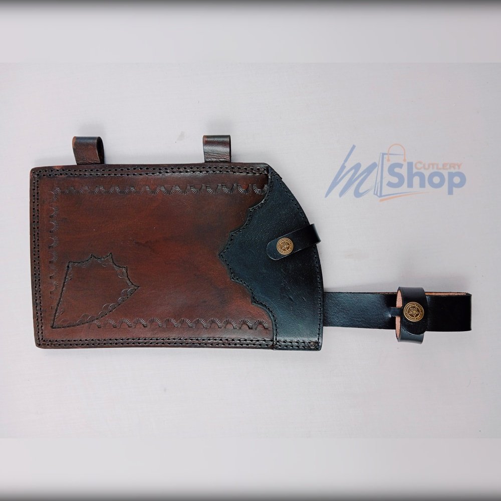 Daska Kamani Steel Toka Original Spring Steel with Honing Sharpening Rod and Leather Cover Mughal Cutlery Shop Wazirabad (7)